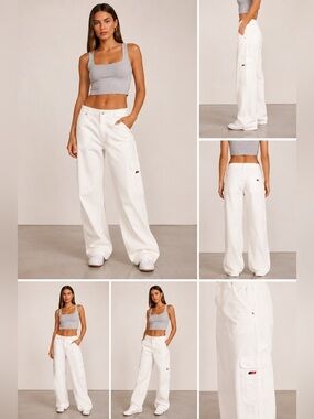 Revolve White Cargo Pants Brand- Honor the Gift Americana